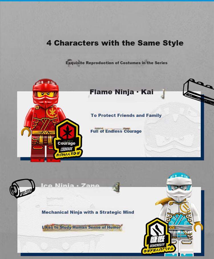 LEGO Building Blocks Naruto 71808 Kai's Element Mech, Boys And Girls Children's Toy, Birthday Gift, Home Decoratio 5