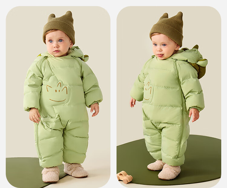 Minibala Bala Mini Egg Puff Unisex Baby Toddler Down Jumpsuit Warm Belly Protection Cute Winter Kidswear 12