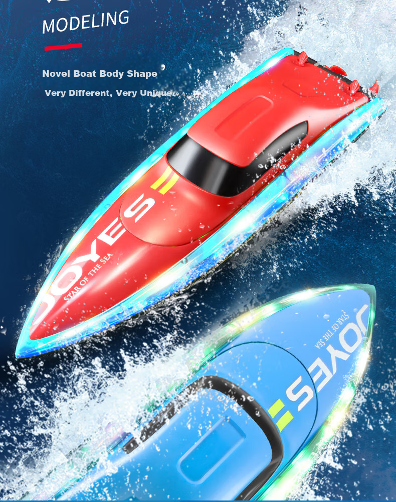 4DRC Remote Control Boat, High-Speed Speedboat, Electric Warship, Water Beach Outdoor Toy, Children's Cruise Ship, Birthday Gift for Young Boys 7