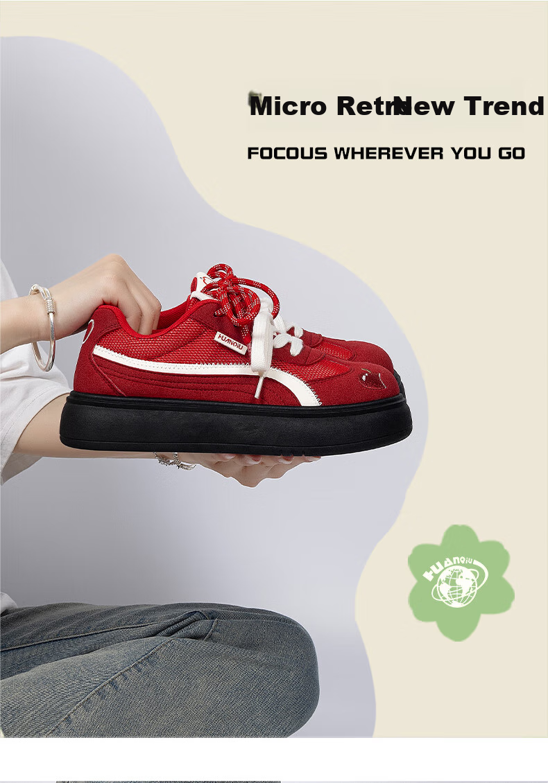 HUANQIU Women's Shoes, Thick-Soled Height-Increasing Training Shoes for Women, 2026 New Summer Style, INS HUANQIU Women's Shoes, Thick-Soled Height-Increasing Training Shoes for Wome 9