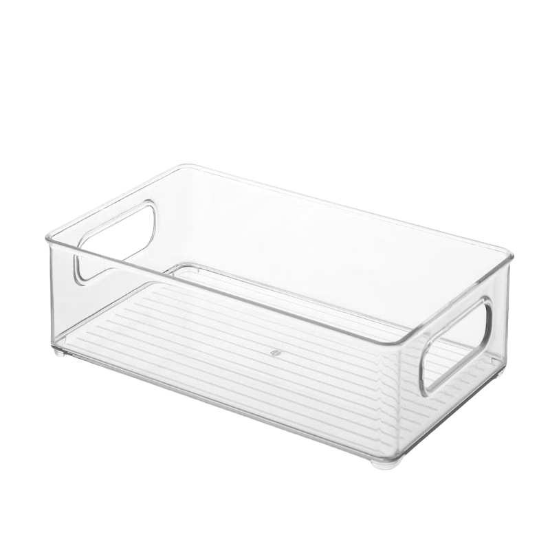 Dengbi Rectangular Transparent Plastic Desktop Storage Box Multifunctional Organizer for Snacks and Miscellaneous Items