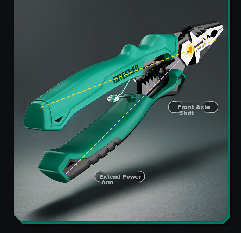GREENER Pliers, Electrician-Specific, New Industrial-Grade High-Hardness Labor-Saving Tool, Tiger Pliers, Hand Pliers, Multi-Functional Pliers 3