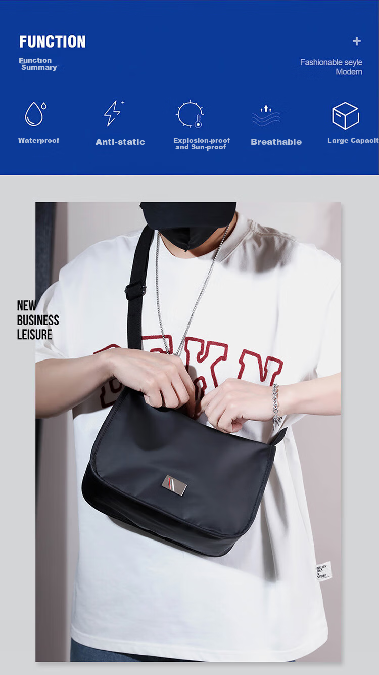 JEVI Crossbody Bag for Men, Casual Functional Multifunctional Shoulder Bag, Trendy Single Shoulder Bag, Cycling Messenger Bag for Me 2