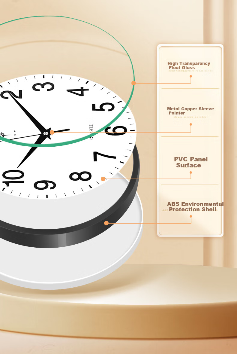 POLARIS Radio-Controlled Wall Clock, Living Room Wall Clock, 2024 Model, Home Perpetual Calendar Clock, 30cm, Black 4