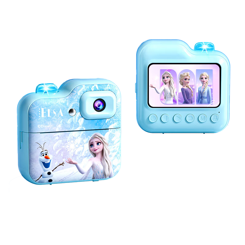 Disney Kids Instant Camera 64GB Color Printing Educational Toy Camera Photo Video Recording Back-to-School Gift