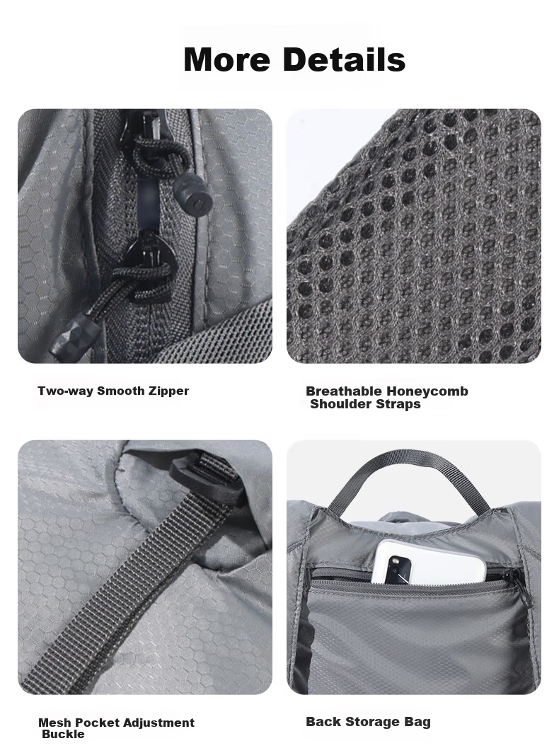 CAMEL Outdoor Cycling Backpack, Sports Backpack, Lightweight Foldable Hiking Bag, W9B318013B, Gray 5