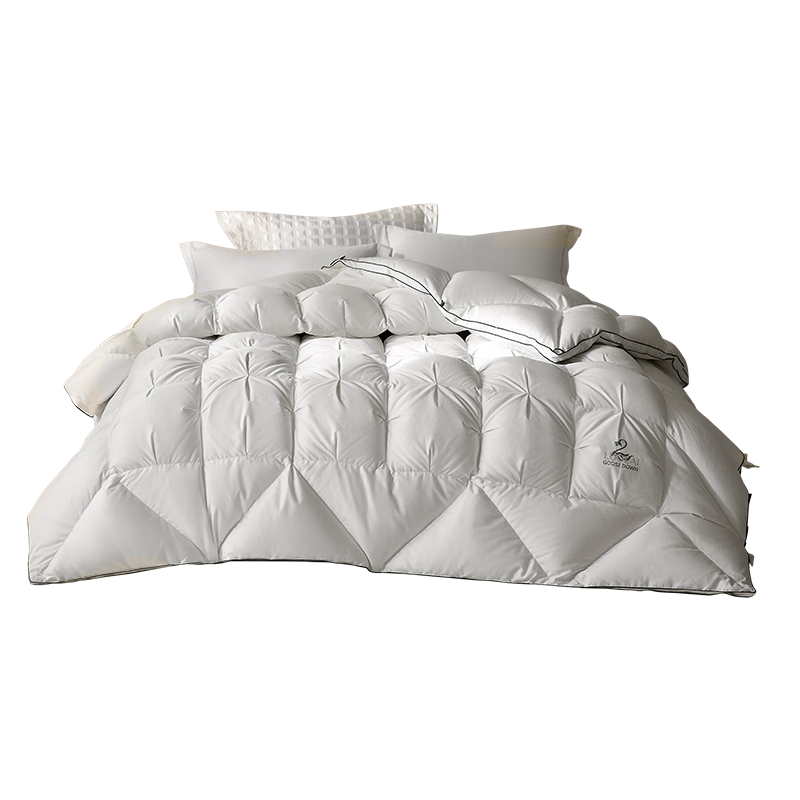 Luolai Home Textiles Down Quilt A-Class 95% Washed White Goose Down 100-Count Cotton 3D Windproof Four-Season Quilt Core