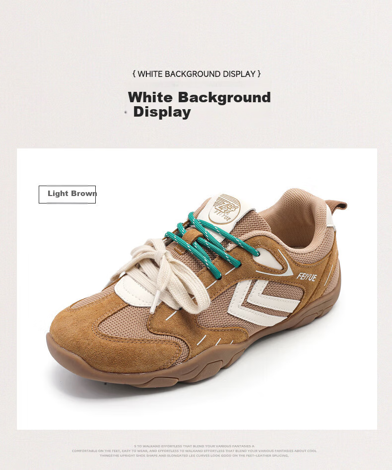 Feiyue Official Women's Sneakers, New Summer 2026 Style, Breathable Mesh Casual Shoes for Women, Light Brown, Size 36 13