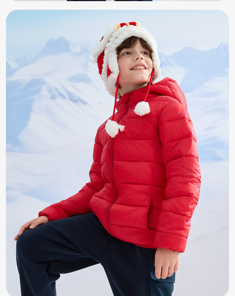 Baleno Kids Cotton Jacket 2025 Winter New Lightweight Hooded Cotton Coat for Boys and Girls Warm Inner Lining 10