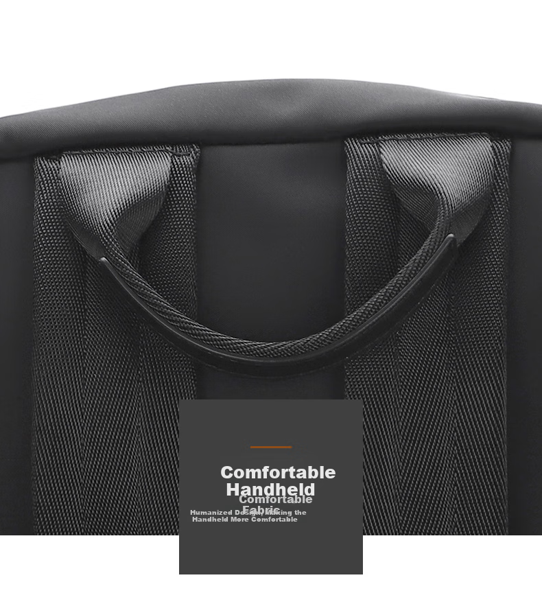 ELLE HOMME Men's Backpack, Large Capacity, Trendy And Fashionable, Lightweight, Nylon Canvas, Can Fit a 15.6-Inch Laptop, EA188213660, Black 10