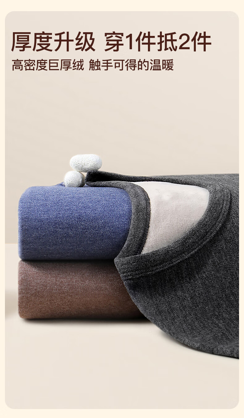 Fenteng Couples Thermal Underwear for Men [Wool and Silk] 2025 New Long Sleeve Men's Base Layer Set 4