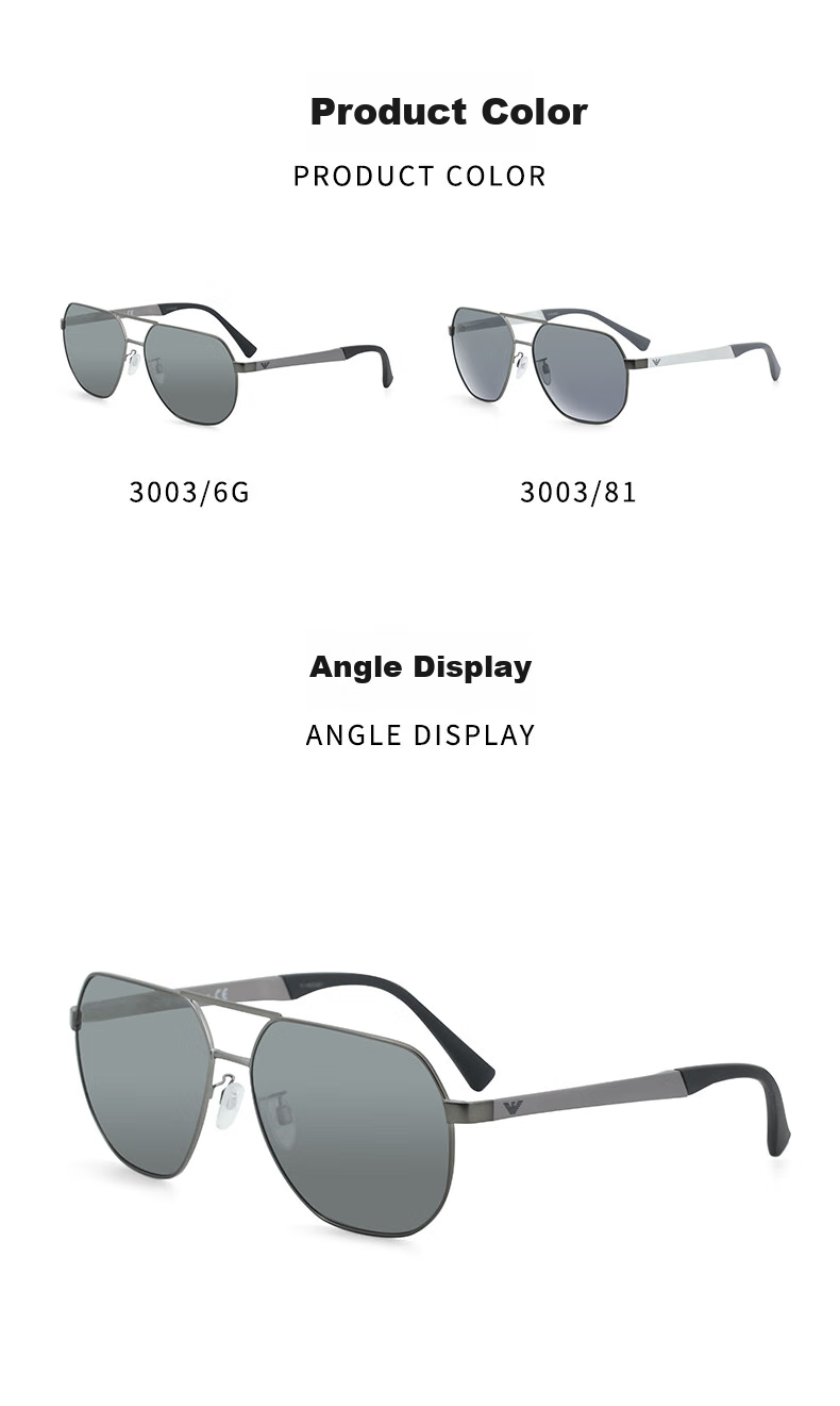 EMPORIO ARMANI Celebrity-Style Armani ARMANI Sunglasses, Aviator Frame, Su 7