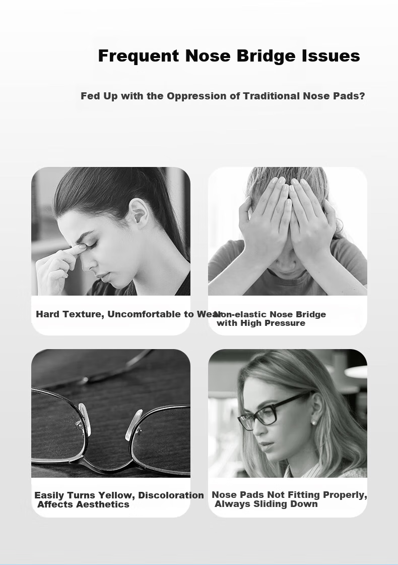 Yanjingbang Eyeglass Nose Pads, Silicone Air Cushion Nose Pads, Accessories Box, Comfortable Pressure-Reducing, Non-Slip, Anti-Mark Tool 2