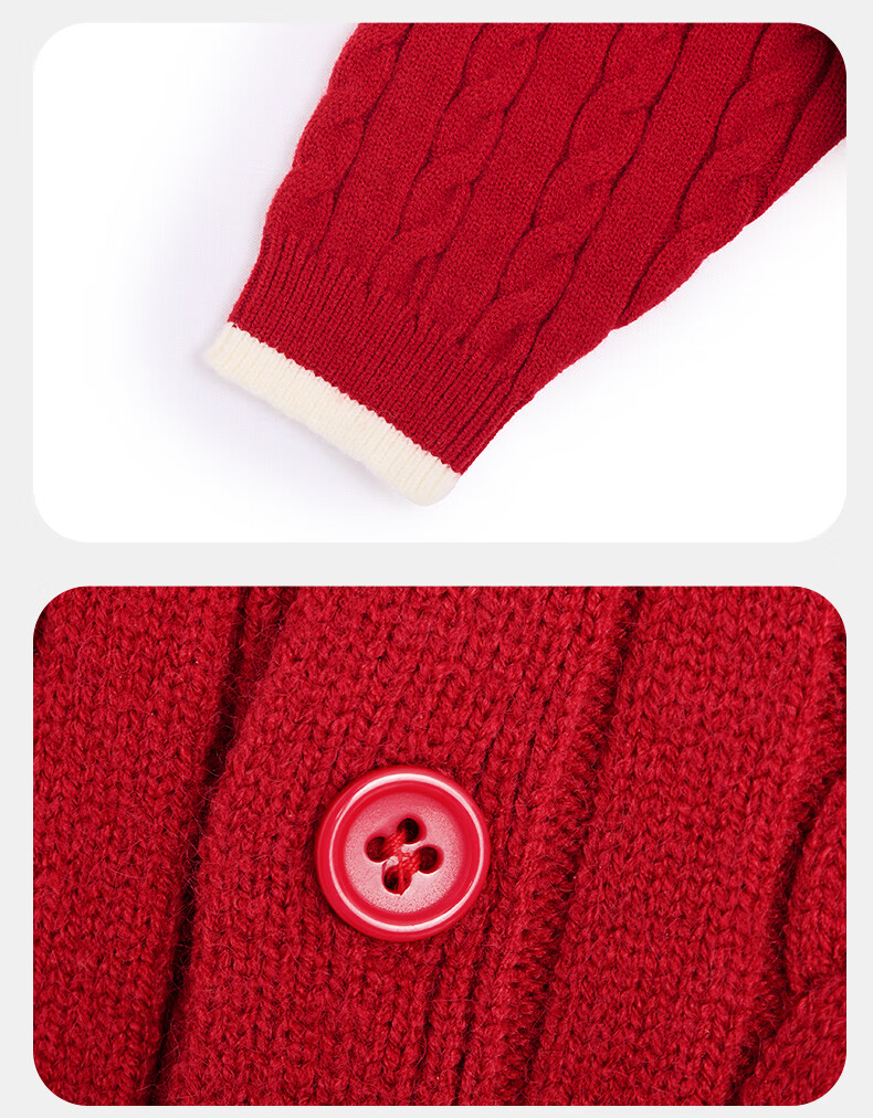 BOBDOG Kids Cardigan Sweater Autumn Winter New Warm Round Neck Knitwear Boys Girls Versatile Base Layer Knit Shirt 5