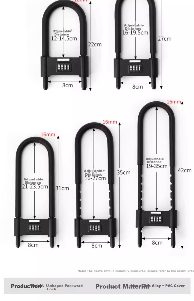 Shouli Password Glass Door Lock, U-Shaped Password Lock, Double Door Lock, Office Mall Shop Door Lock, 35 Cm Password Versio 14