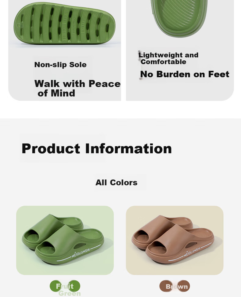 Grace EVA Thick-Soled Fashionable Breathable Slippers for Women, Soft-Bottomed Outdoor Bathroom Comfortable Sandals for Men, Deep Purple, Size 36-37 10