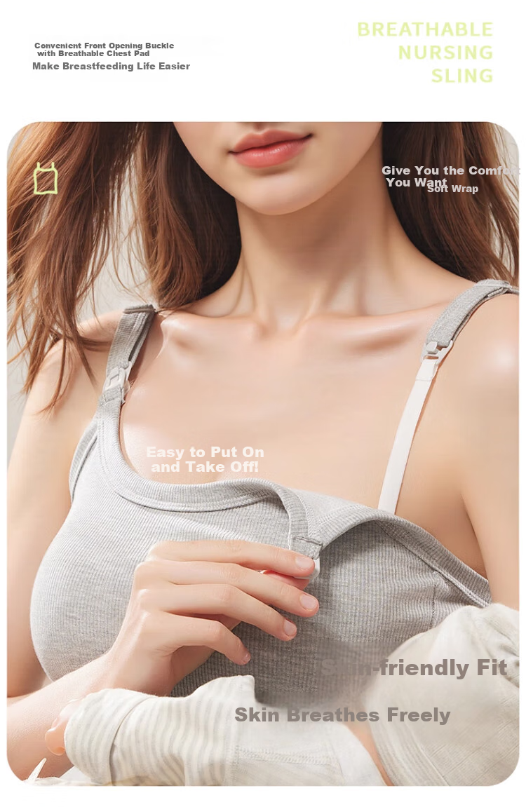 LangSha Nursing Camisole, Summer Thin Style, Wearable Outside, No Bra Needed, Postpartum Breastfeeding Specific, with Chest Pads, Maternity Underwear 5