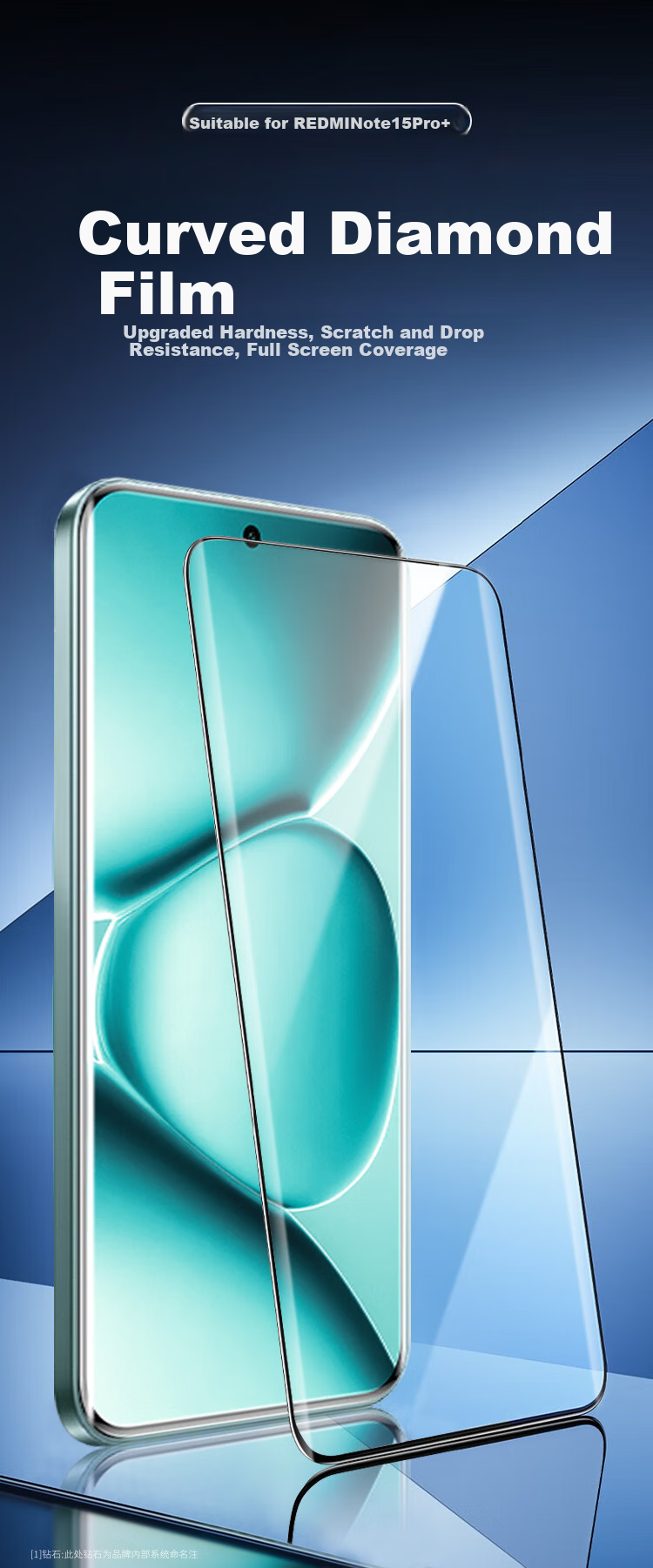 KOOLIFE Tempered Glass Screen Protector for Xiaomi Redmi Note15 Pro+, Ultra-Thin HD Curved Glass Protective Film for Xiaomi Redmi Note15 Pro+, Shatterproof Anti-Fingerprint Protective Film 2