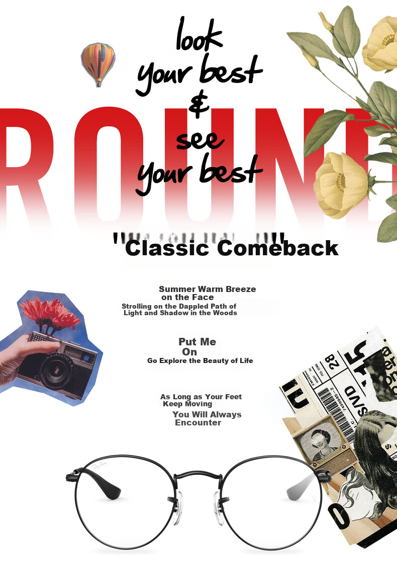 RayBan RayBan Myopia Glasses, Round Retro Frame, 0RX3447V 5