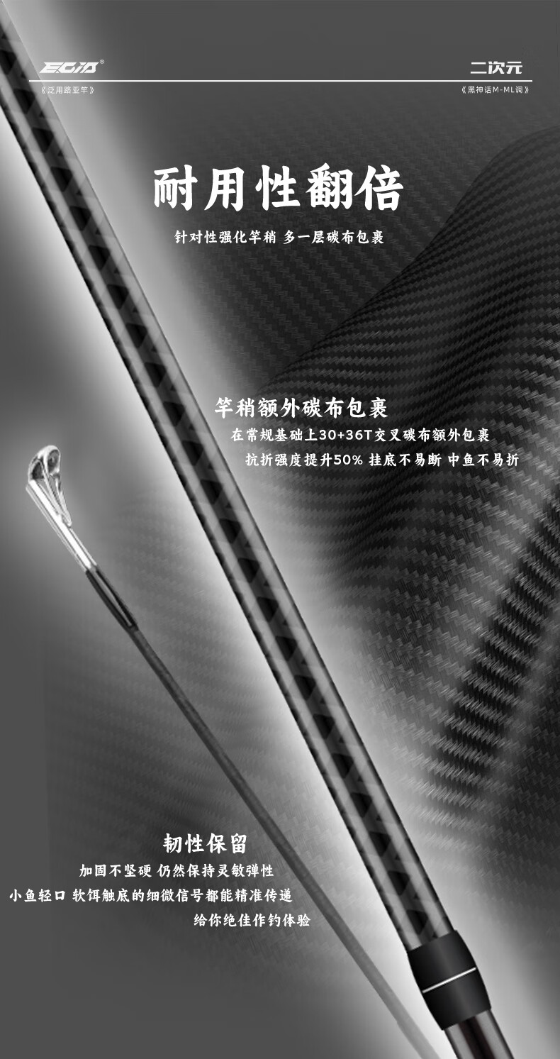 2.13m ML High Carbon Universal Lure Fishing Rod, Long Cast Fast Action, Gun Handle, Single Rod for Pike Fishing 4