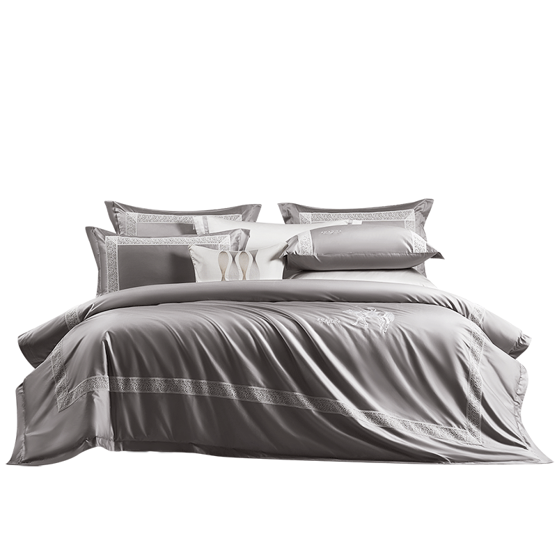 FUANNA Cotton Duvet Cover Single Piece 120-Thread Count Double-Ply Long-Staple Cotton Sateen Quilt Cover Full Cotton Double/Single Duvet Cover for 1.5m Bed
