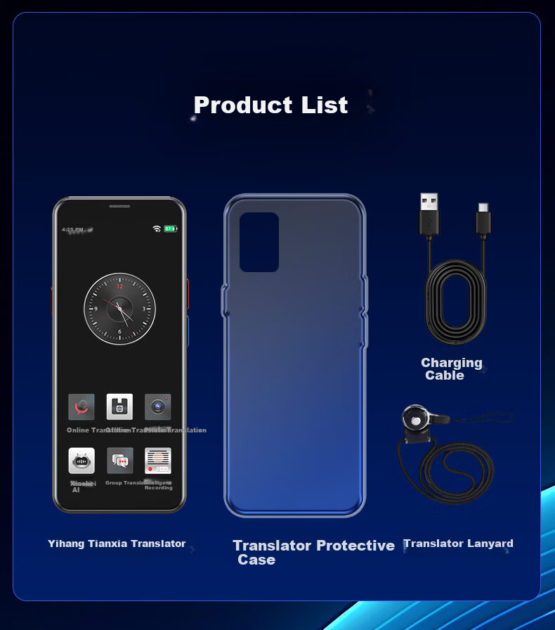 TRANSLATWORLD Open-Style Bluetooth Headphones, AI Smart Translation Earphones, Simultaneous Interpretation, Ear-Hook Design with Ultra-Long Battery Life, Comfortable And Stable, Compatible with Apple, Huawei, Xiaomi Phones 14