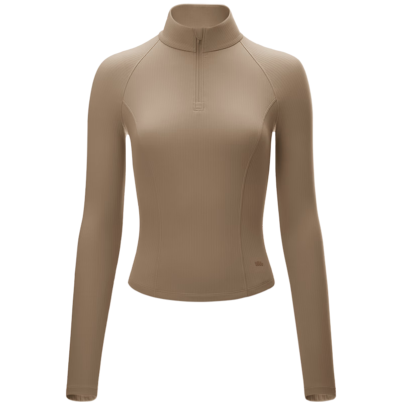 Beneunder Women's Half-Zip Slim Fit Sports Jacket Autumn Winter Breathable Quick-Dry Running Fitness Long Sleeve Warm HE004