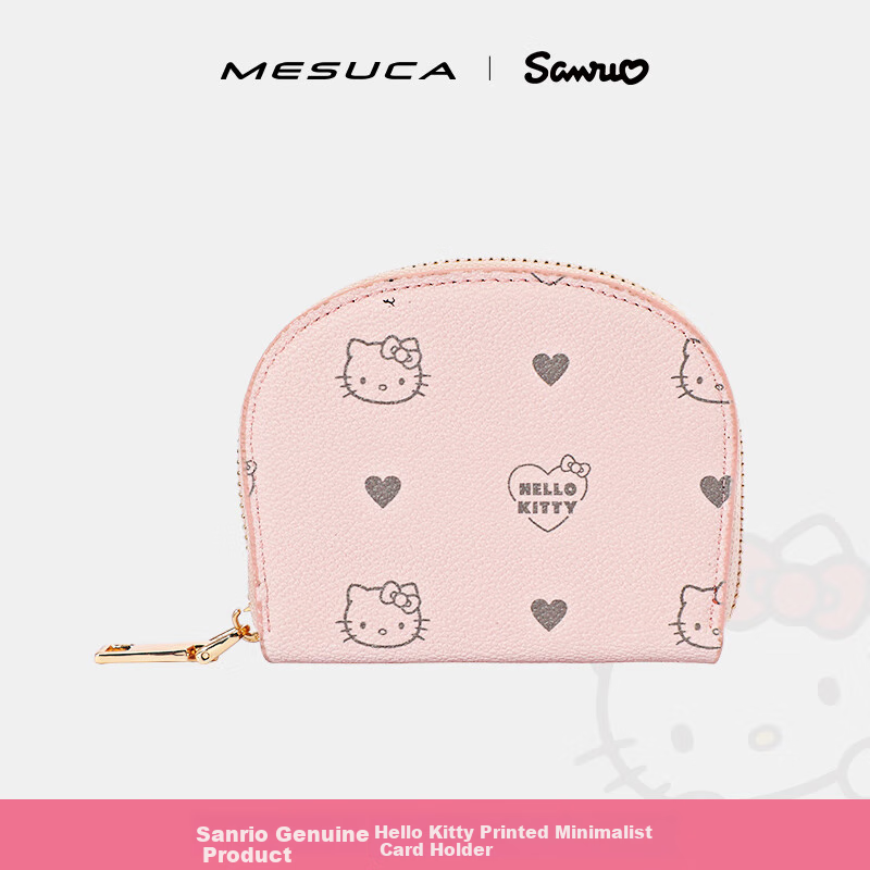 Mesuca X Hello Kitty Collaboration Handbag, Women's Luxury Card Holder, Small Coin Purse for Women, Birthday Gift for Girls