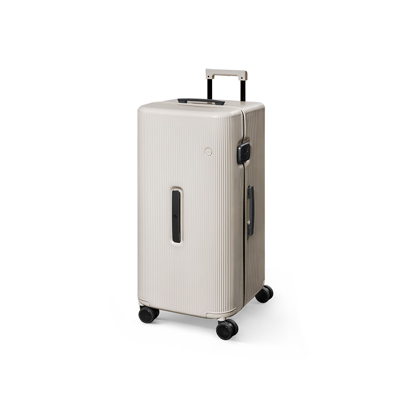 ITO "Yuan Quan Same Style" Pistachio Striped Suitcase, Smoke White, 26-Inch Luggage with Handle