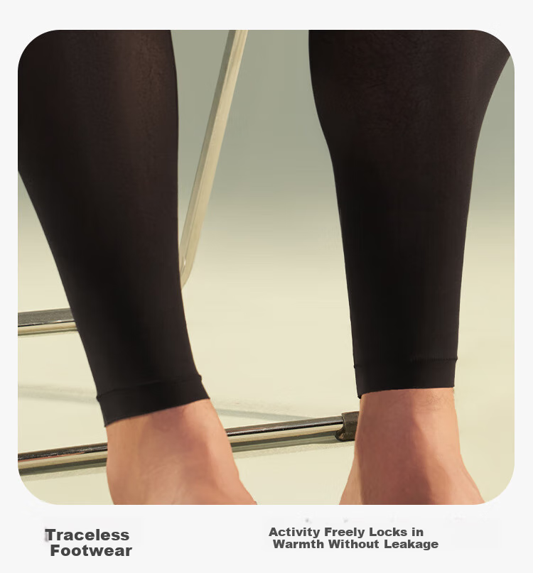 GUJIN Thermal Underwear for Men, Autumn And Winter Ultra-Thin Base Layer Pants, Seamless Face Mask Pants, 7A Antibacterial Large Size Base Layer Men's Autumn Pants Underwear 8