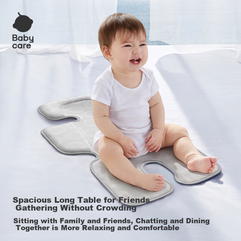 Babycare Breathable Cooling Mat for Baby Stroller, Divided Support Natural Antibacterial Mat 39×72CM