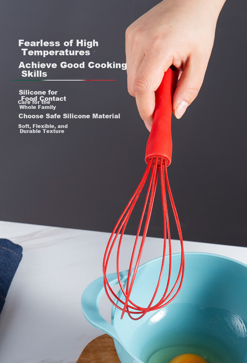 BALLARINI Food-Grade Silicone Stainless Steel Mixer And Dough Kneader Manual Egg Beater Baking Tool Cream Whipper 2
