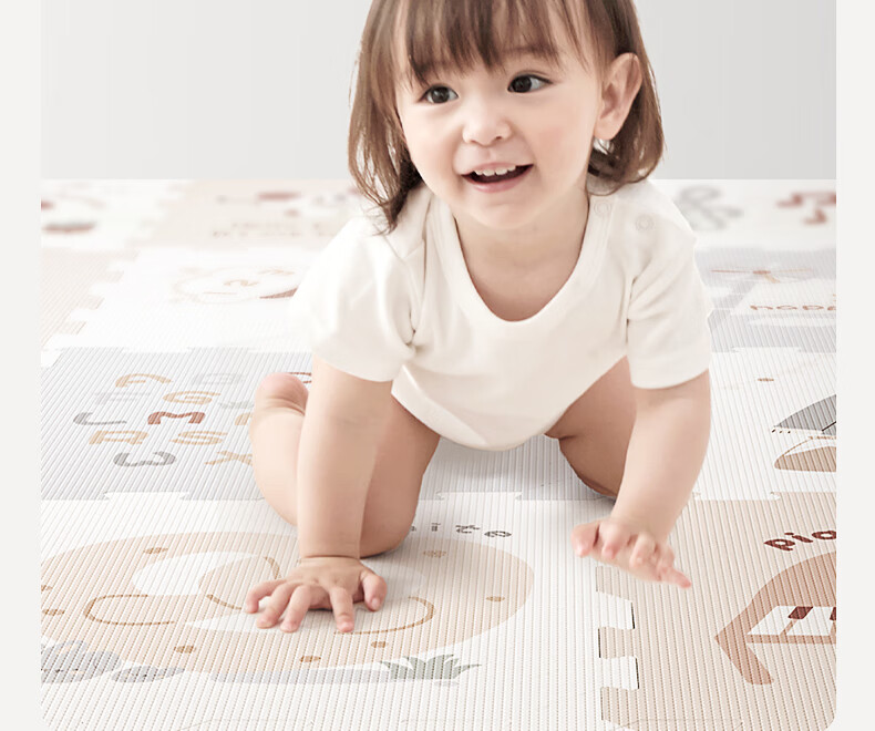 BG-BABYGO Baby Patchwork Crawling Mat Children's Floor Mat XPE Thickened Non-Toxic Odorless Infant Green Core 21