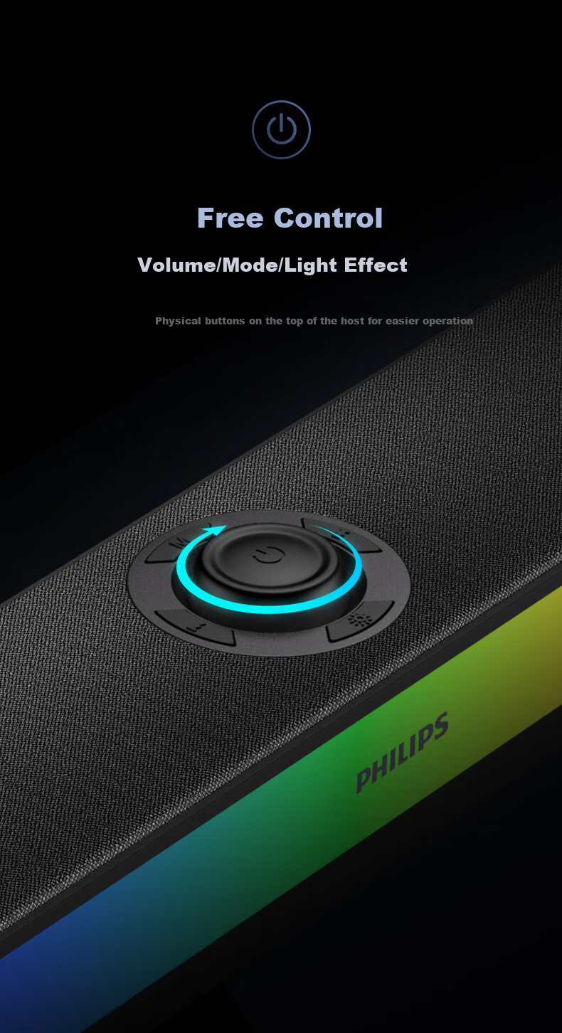 PHILIPS Bluetooth Speaker Computer Speakers Desktop Laptop HIFI 2.1 Multimedia Gaming Subwoofer Combo Set Delta Audio Gaming E-Sports Gift SPA6120 11
