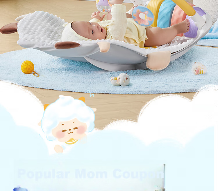 Auby Newborn Welcome Gift Box, Baby Toys, Rocking Cradle, Fitness Frame, Soothing Rocking Chair, Foot Piano, Full Moon Gift 3