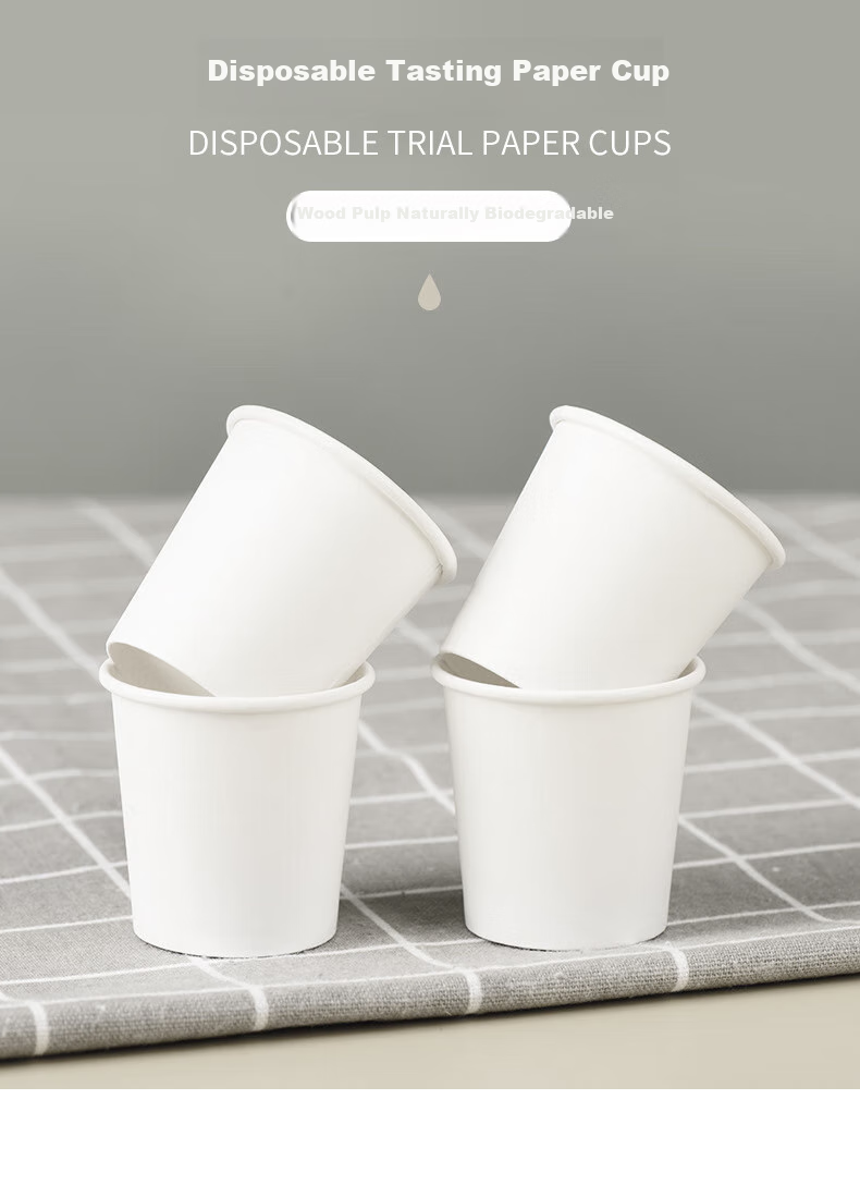 Edo Disposable Tasting Cups, Thickened Heat-Resistant Sample Cups for Snacks And Food Testing, Paper Cups, 50ml*200 Pieces 1