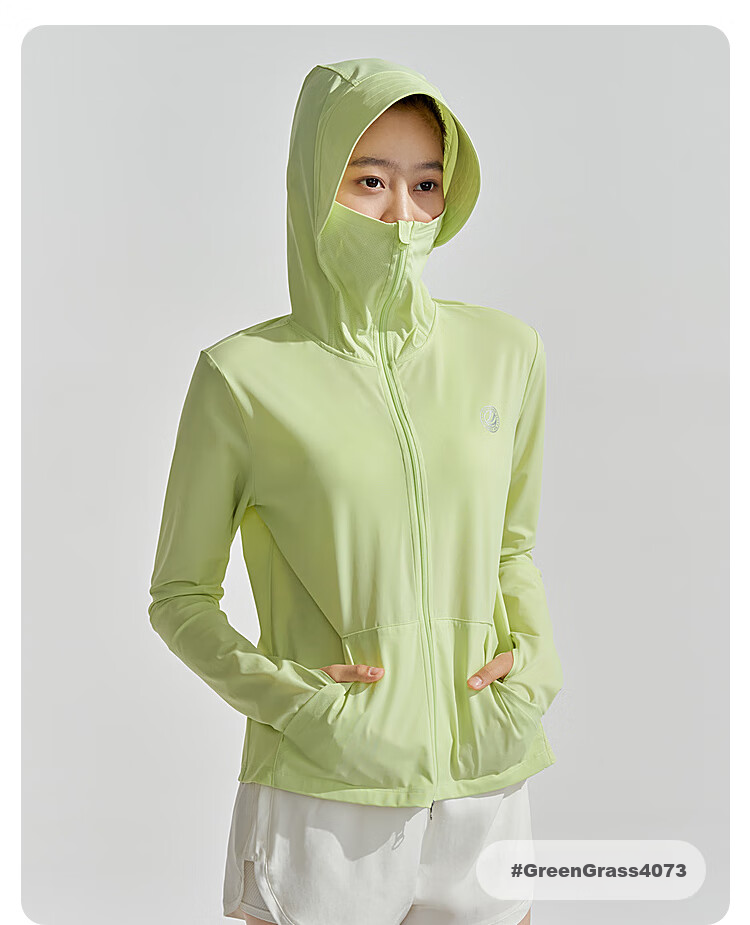 BOSIDENG Summer National Standard Sun Protection Clothing for Women, Short UV-Resistant Breathable Slim-Fit Lightweight Jacket UPF100 39