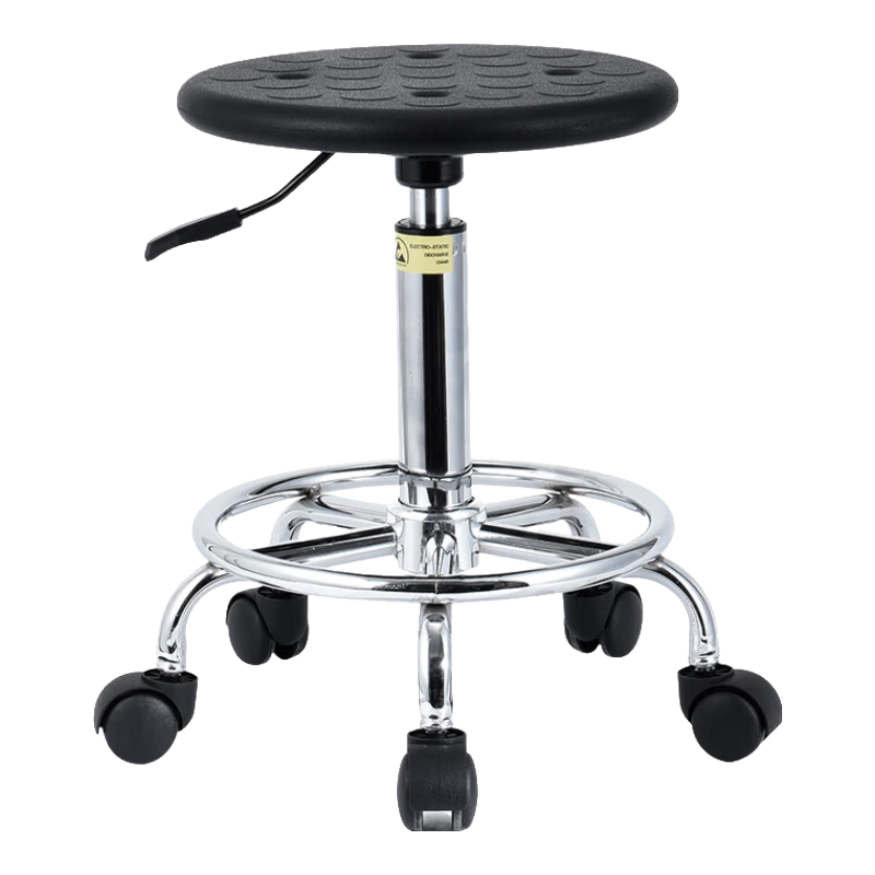 SGMW Anti-Static Adjustable Round Stool for Factory Workshop Assembly Line Laboratory Foam Hospital Work Chair