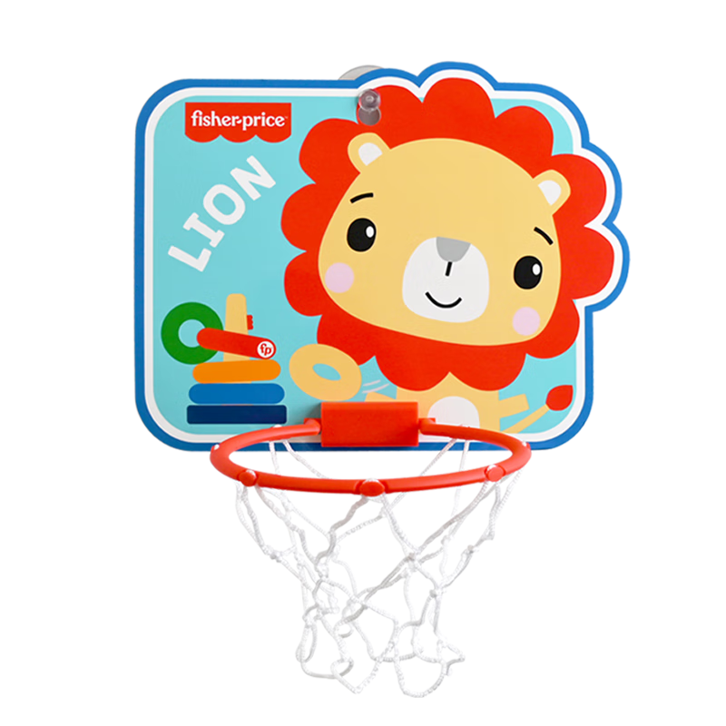 Fisher-Price Kids Basketball Hoop Indoor Wall-Mounted Shooting Frame Toy Backboard for Ages 1-6 Children's Day Gift