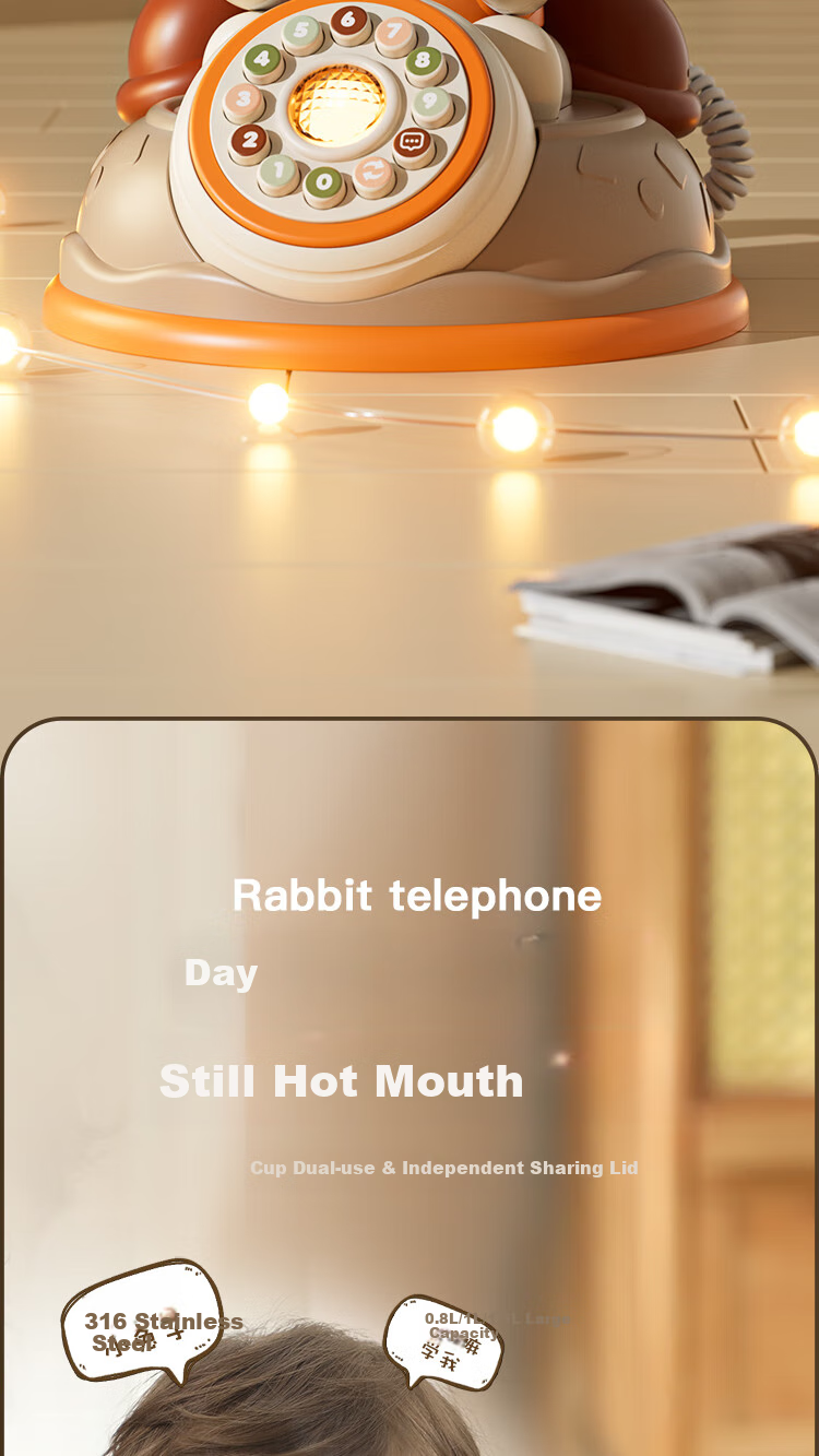 AoZhiJia Children's Toy, Retro Telephone, Baby Musical Nursery Rhyme Story Machine, Smart Talking Early Education Birthday Gift 11