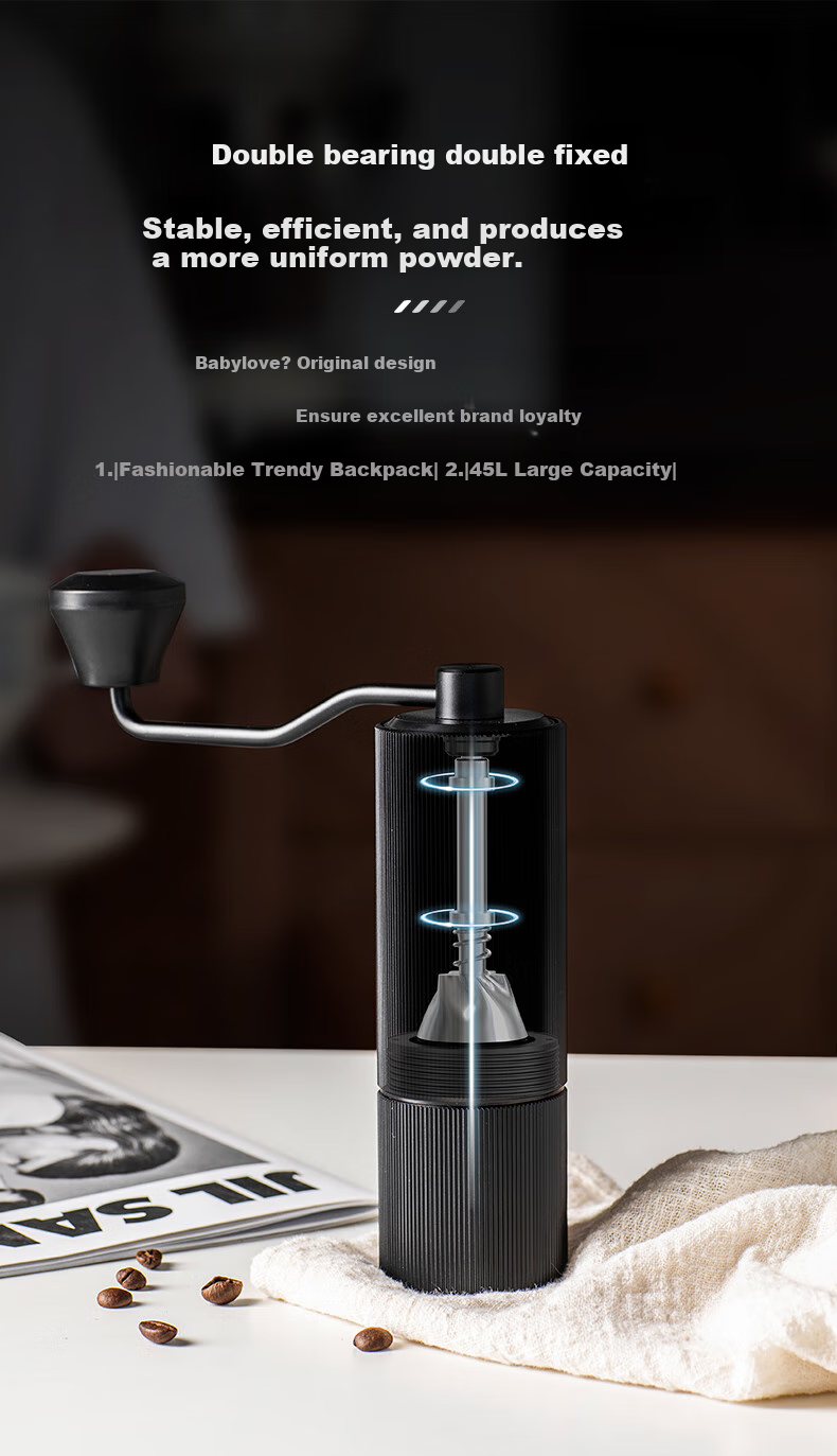 CLITON Hand-Crank Coffee Grinder, Portable Manual Coffee Grinder, Automatic Grinding Machine 4