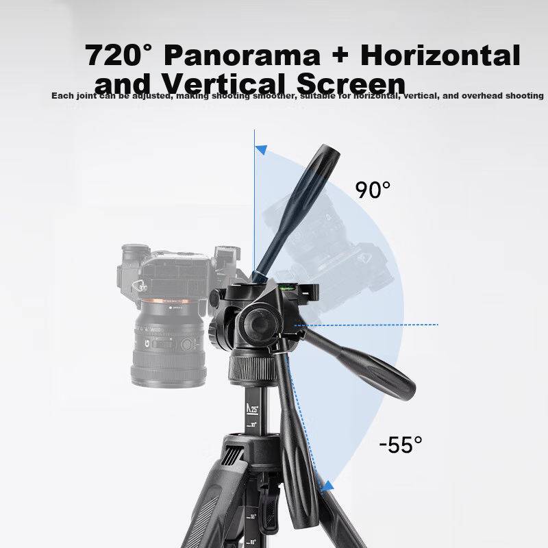 Aochuan CT-17F Hydraulic Gimbal Phone Stand, Live Streaming Tripod, Specialized Extendable Selfie Photography And Video Tripod, Versatile Multi-Functional
