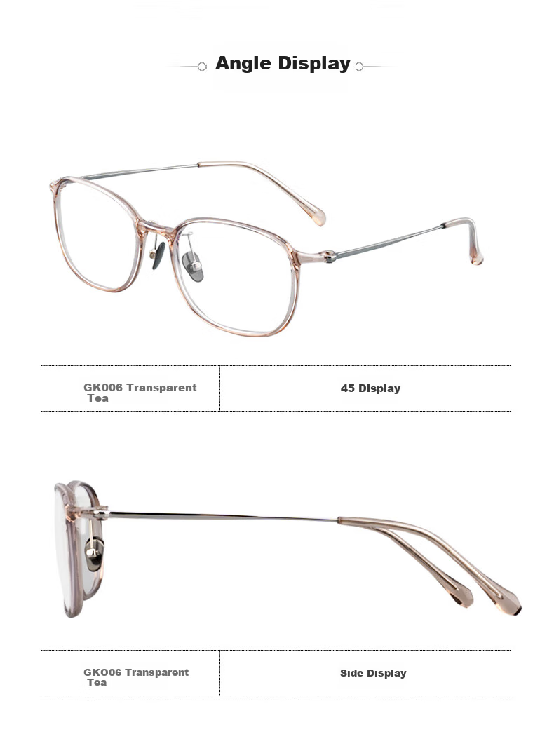 Gameking Myopia Glasses with Blue Light Protection And Radiation Protection for Men And Women, Prescription-Ready Non-Prescription Protective Eyewear GK006 Translucent Brow 10