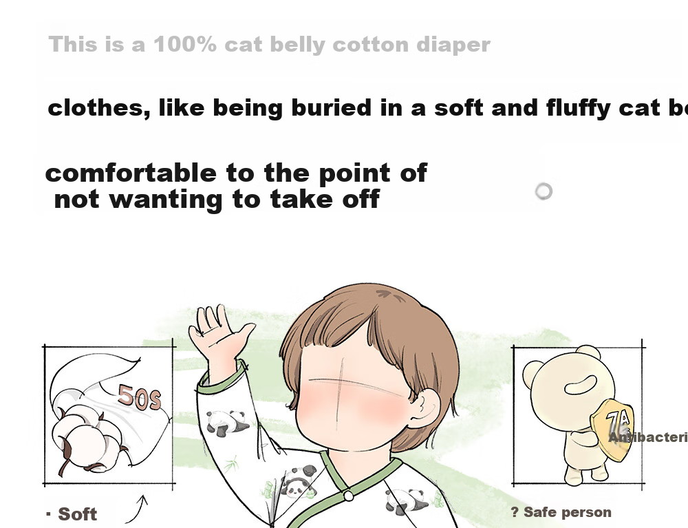 Beitaisi Baby Clothes, Spring And Summer Long-Sleeve Bodysuit, Newborn Infant Belly Protection Clothing, Small Age Pure Cotton Onesie 5