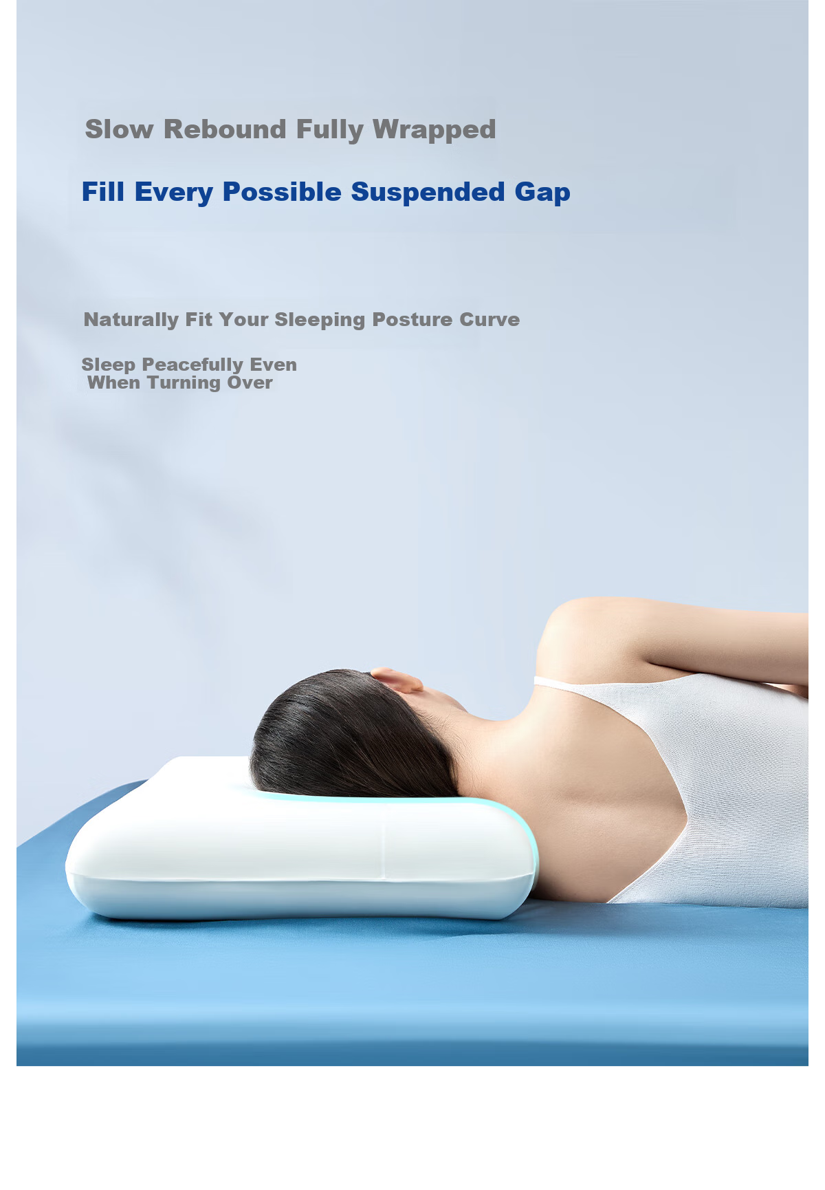 MLILY Zero Pressure Memory Foam Pillow Core, Deep Sleep Cervical Support Pillow, Sleep Pillow, S Upgraded Version, Double-Sided Sleepable 9