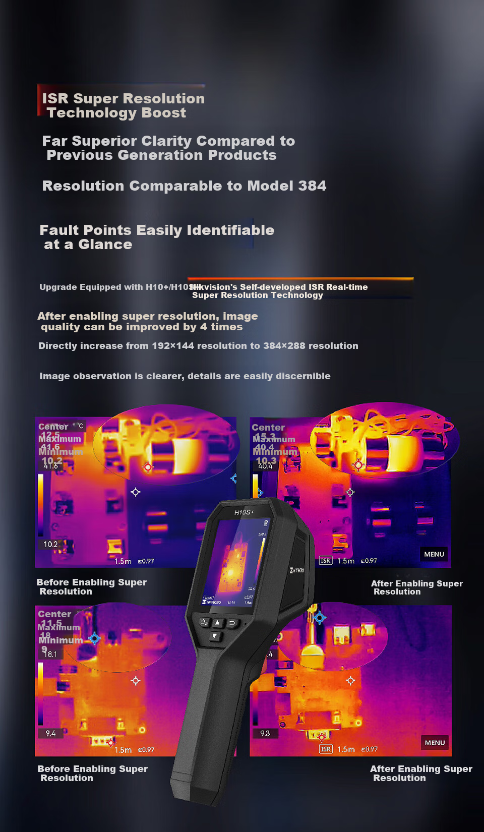 HIKMICRO Infrared Thermal Imager Temperature Meter H10+, High-Precision Industrial Imaging for Electric Power And Underfloor Heating Leak Detectio 3