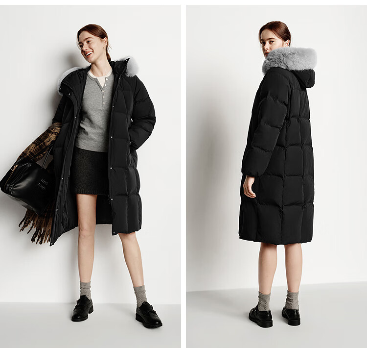 Semir Chen Duling 90% Down Long Women's Coat with Detachable Large Fur Collar Sweet Jacket Winter 2025 109725113006 6