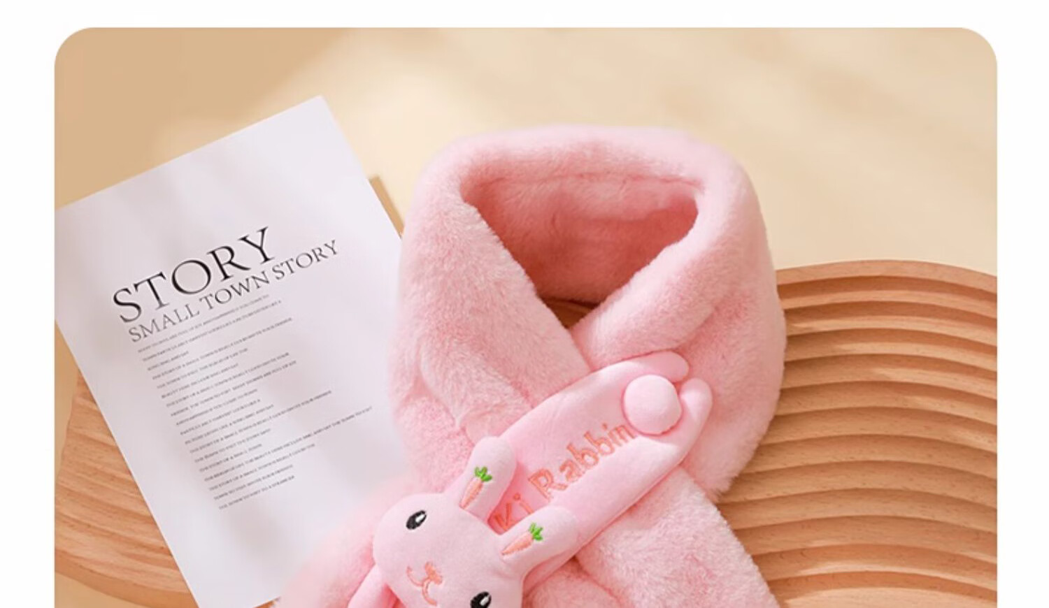 Baby Children's Scarf Plush Windproof Warm Cotton-Padded Neck Warmer for Boys and Girls Autumn Winter Outing 2