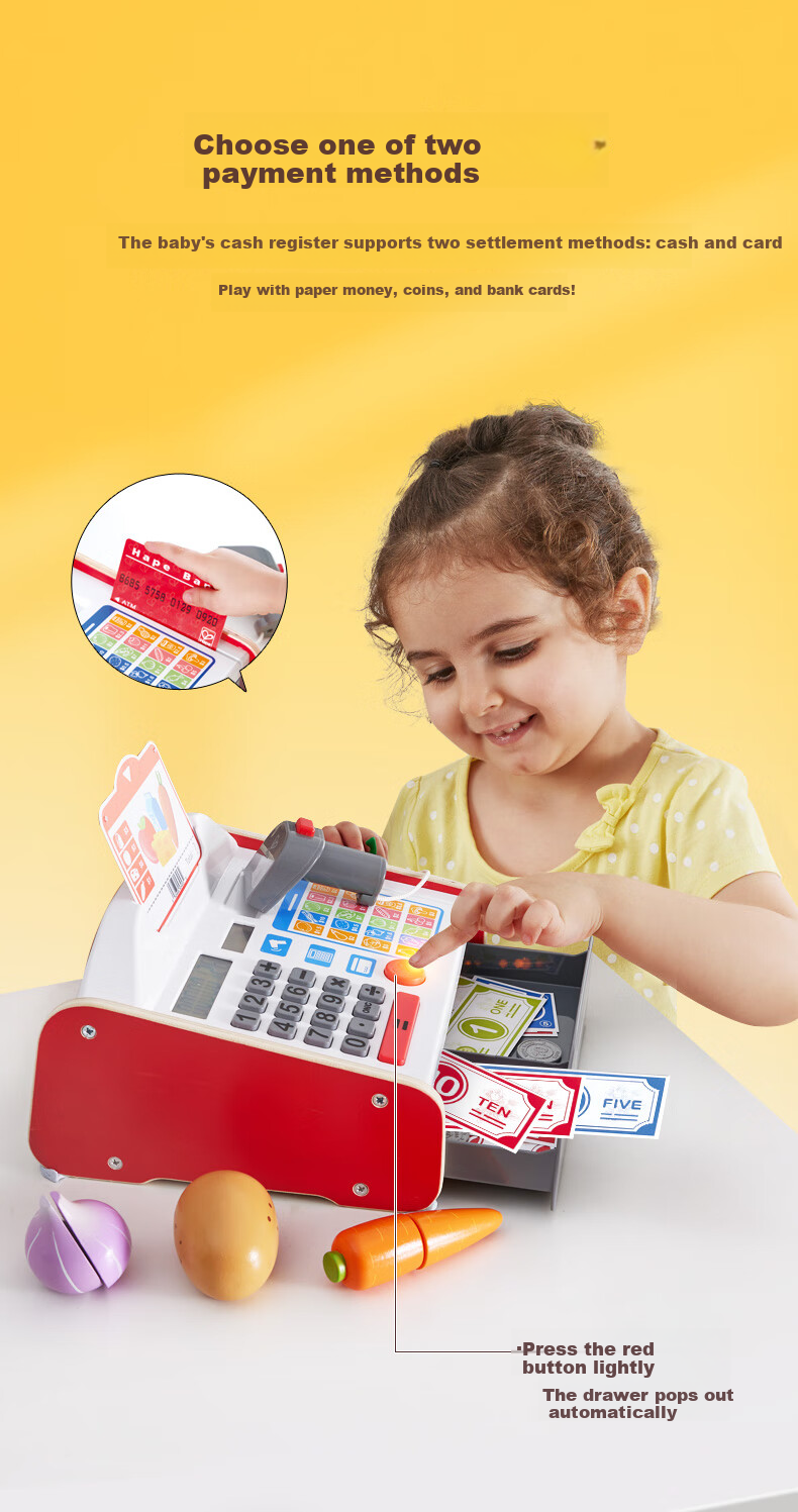 Hape (Germany), Children's Pretend Play Toy, Supermarket Shopping, Realistic Mini Store Cashier Counter, Holiday Gift, E3184 6