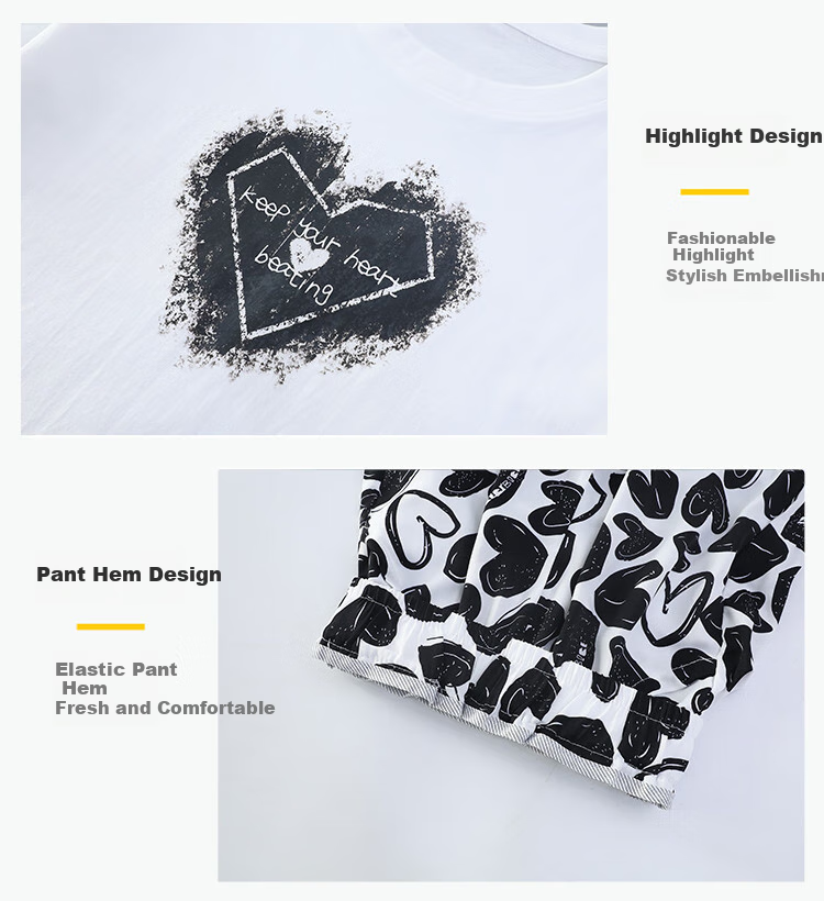 Mumuwu Girls' Summer Outfit, 2026 New Stylish Collection, Casual Short-Sleeve T-Shirt for Older Children, Two-Piece Summer Wear for Kids 3